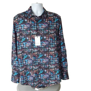 Robert Graham WAGNER Men’s Button Front Long Sleeve Shirt Multicolor Size XL NWT